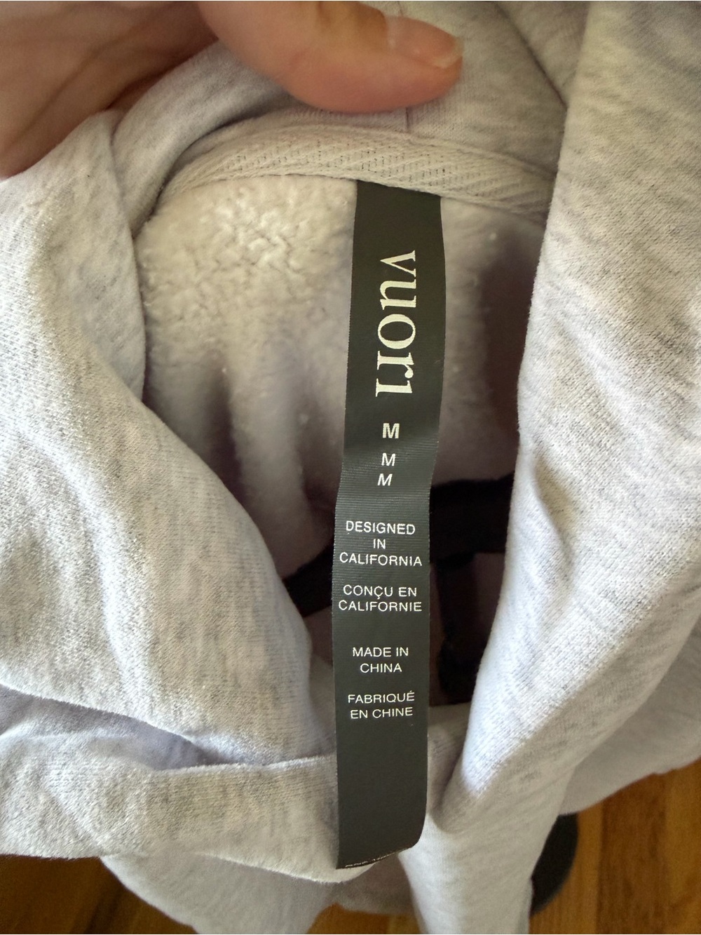 Women’s Light Gray Hoodie Sweatshirt - Casual Pullover - Picture 3 of 5